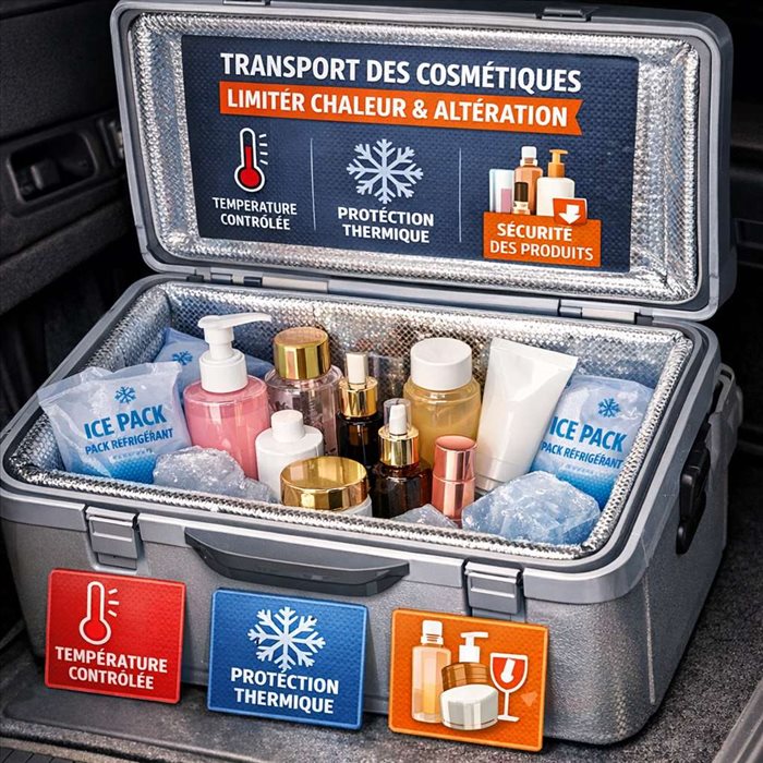 Transport des cosmétiques : limiter chaleur et altération