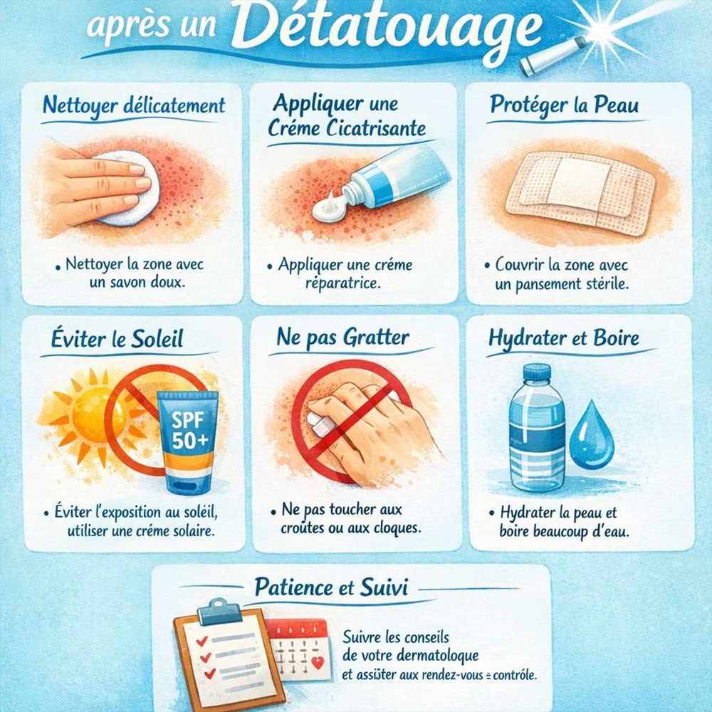 Comment prendre soin de sa peau après un détatouage