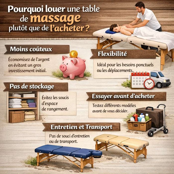 Table de massage : pourquoi privilégier la location ?