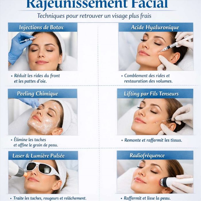Rajeunissement facial : techniques et solutions pour un visage frais